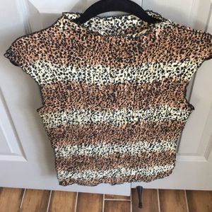 Anne alexander shell leopard print size large